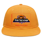 Custom Orange Sports Snapback Hats Performance Flat Brim Caps for Athletes Training