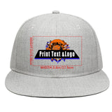 Custom Grey Sports Snapback Hats Performance Flat Brim Caps for Athletes Training