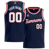 Custom Stitched Basketball Jersey for Men, Women  And Kids Navy-White-Red