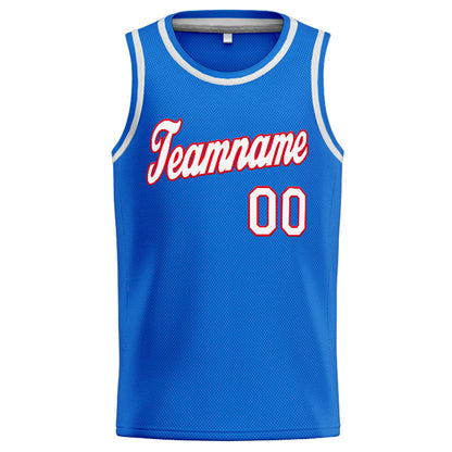Custom Stitched Basketball Jersey for Men, Women And Kids Blue-White-Red