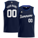 Custom Stitched Basketball Jersey for Men, Women  And Kids Navy-Royal-White