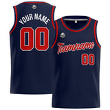 Custom Stitched Basketball Jersey for Men, Women  And Kids Navy-Red