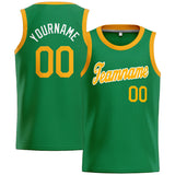 Custom Stitched Basketball Jersey for Men, Women And Kids Kelly Green-Yellow-White