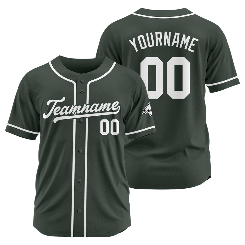 Custom Baseball Jersey Stitched Design Personalized Hip Hop Baseball Shirts Dark Gray-White