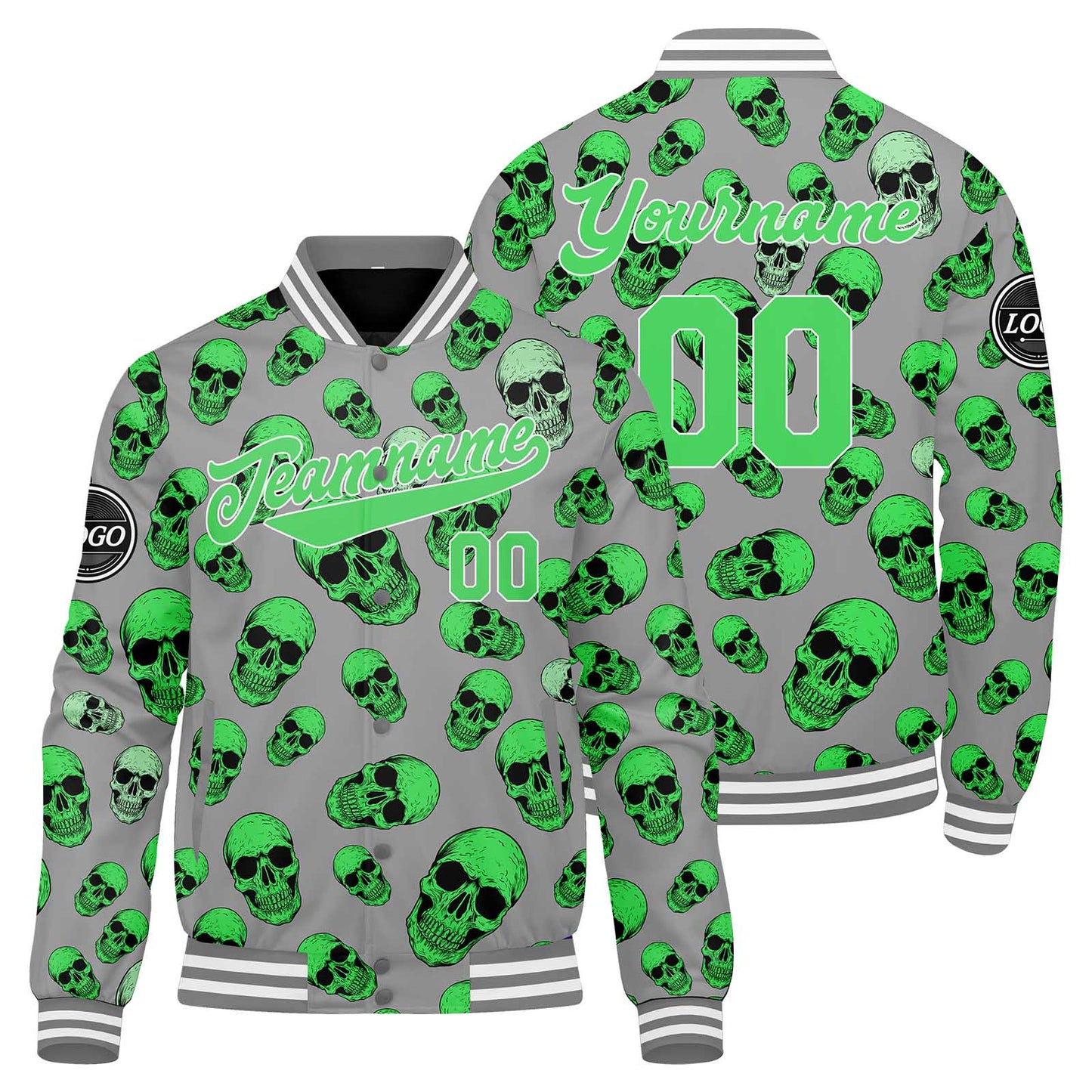 Custom green Varsity Jacket for Men Women and Youth with Personalized Letterman Jacket
