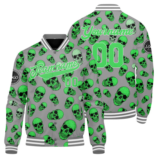 Custom green Varsity Jacket for Men Women and Youth with Personalized Letterman Jacket