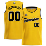 Custom Stitched Basketball Jersey for Men, Women  And Kids Yellow-Black