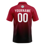 Custom Red Black Football Polo Shirts  Add Your Unique Logo/Name/Number