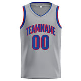 Custom Stitched Basketball Jersey for Men, Women And Kids Gray-Royal-Red