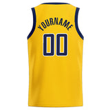 Custom Stitched Basketball Jersey for Men, Women And Kids Yellow-Navy-White