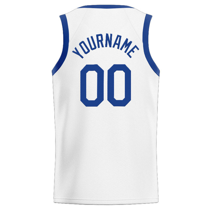 Custom Stitched Basketball Jersey for Men, Women And Kids White-Royal-Red