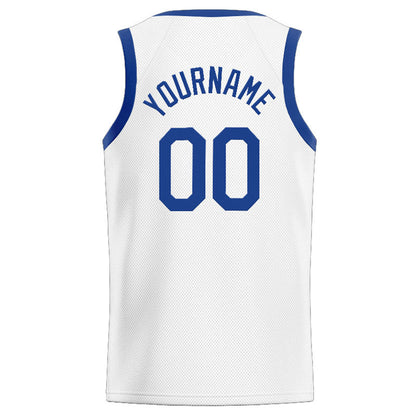 Custom Stitched Basketball Jersey for Men, Women And Kids White-Royal-Red