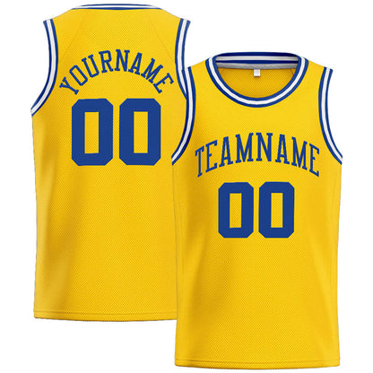 Custom Stitched Basketball Jersey for Men, Women And Kids Yellow-Royal