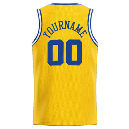 Custom Stitched Basketball Jersey for Men, Women And Kids Yellow-Royal