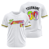 Custom White Baseball Jersey Stitched Design Personalized Hip Hop Baseball Shirts