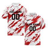 Custom White Red Short Sleeve Hoodies for Men Women Shirts with Hoods Printed Name Logo