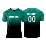 Custom Dark Green Black Uniform Jersey Kids Adults Personalized Set Jersey Shirt