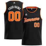 Custom Stitched Basketball Jersey for Men, Women  And Kids Black-Orange