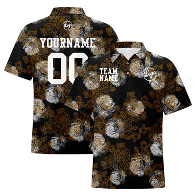 Custom Football Polo Shirts  Add Your Unique Logo/Name/Number Flower