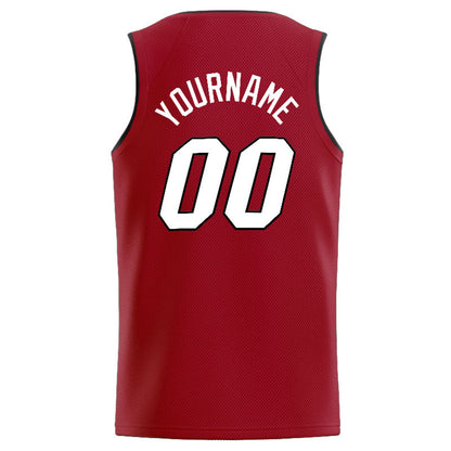 Custom Stitched Basketball Jersey for Men, Women And Kids Red-White-Black