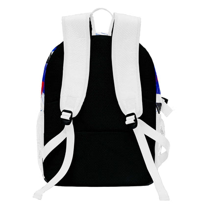 Custom White Basketball Soccer Backpack Personalized Player Names - Numbers & Team Logo #150-BP-0914-0022