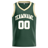 Custom Stitched Basketball Jersey for Men, Women And Kids Green-Cream-White