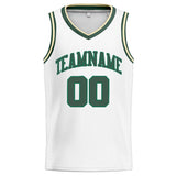 Custom Stitched Basketball Jersey for Men, Women And Kids White-Green