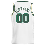 Custom Stitched Basketball Jersey for Men, Women And Kids White-Green