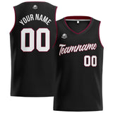 Custom Stitched Basketball Jersey for Men, Women  And Kids Black-Burgundy-White