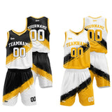 Custom Reversible Basketball Suit for Adults and Kids Black-Orange-White