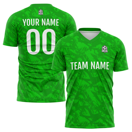 Custom Green Black Soccer Uniform Jersey Kids Adults Personalized Set Jersey Shirt