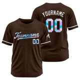 Custom Brown Baseball Jersey Stitched Design Personalized Hip Hop Baseball Shirts