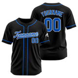 Custom Baseball Jersey Stitched Design Personalized Hip Hop Baseball Shirts Black-Royal