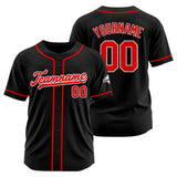 Custom Baseball Jersey Stitched Design Personalized Hip Hop Baseball Shirts Black-Red
