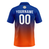 Custom Royal Orange Football Polo Shirts  Add Your Unique Logo/Name/Number