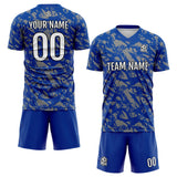 Custom Royal Grey Uniform Jersey Kids Adults Personalized Set Jersey Shirt