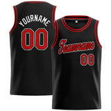 Custom Stitched Basketball Jersey for Men, Women And Kids Black-Red-White