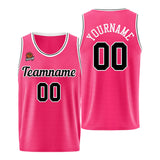 Custom Basketball Jersey Pink-Black