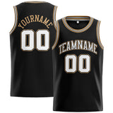 Custom Stitched Basketball Jersey for Men, Women And Kids Black-White-Gold