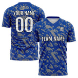 Custom Royal Grey Uniform Jersey Kids Adults Personalized Set Jersey Shirt