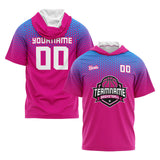 Custom Pink Light Blue Short Sleeve Hoodies for Men Women Shirts with Hoods Printed Name Logo