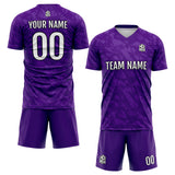 Custom Purple Soccer Uniform Jersey Kids Adults Personalized Set Jersey Shirt