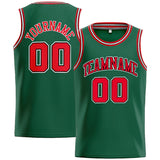 Custom Stitched Basketball Jersey for Men, Women And Kids Green-Red