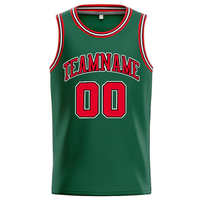 Custom Stitched Basketball Jersey for Men, Women And Kids Green-Red