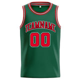 Custom Stitched Basketball Jersey for Men, Women And Kids Green-Red