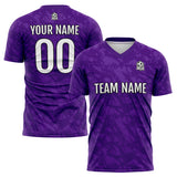 Custom Purple Soccer Uniform Jersey Kids Adults Personalized Set Jersey Shirt