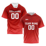 Custom Red Short Sleeve Hoodies for Men Women Shirts with Hoods Printed Name Logo