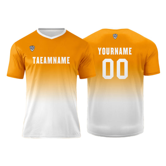 Custom Orange White Uniform Jersey Kids Adults Personalized Set Jersey Shirt