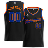 Custom Stitched Basketball Jersey for Men, Women  And Kids Black-Royal-Orange