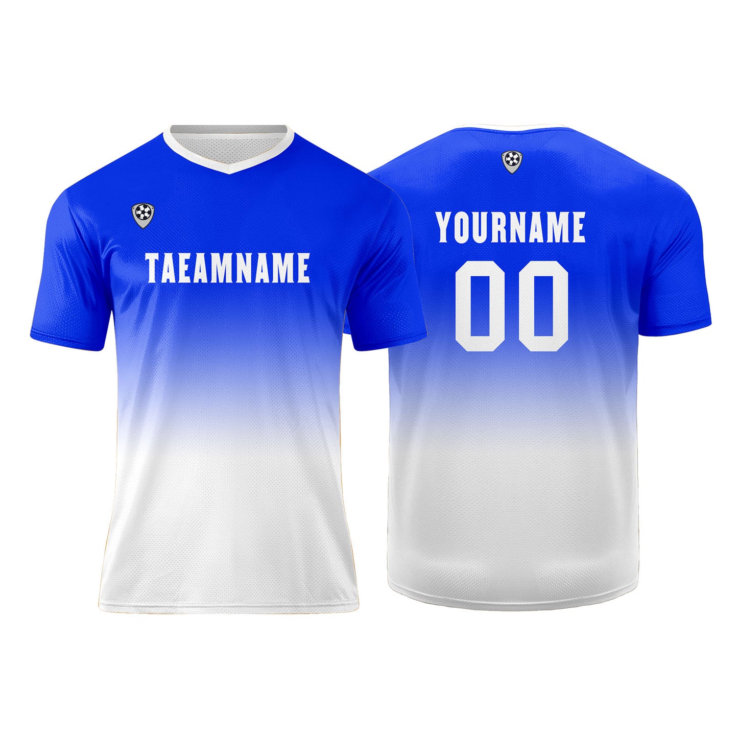 Custom Blue White Uniform Jersey Kids Adults Personalized Set Jersey Shirt